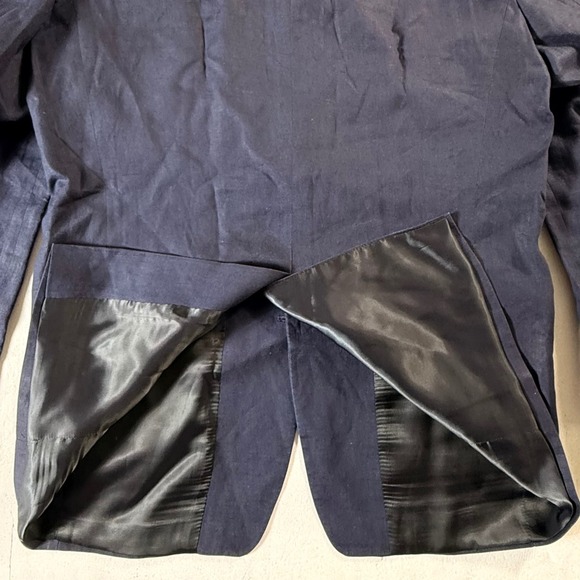 Lauren Ralph‎ Lauren Blazer Men's 42L 100% Linen Suit Jacket Navy Blue 42 Long - Picture 6 of 9